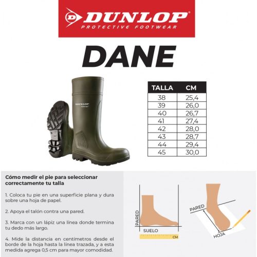 BOTA DUNLOP DANE NEGRA - Imagen 6